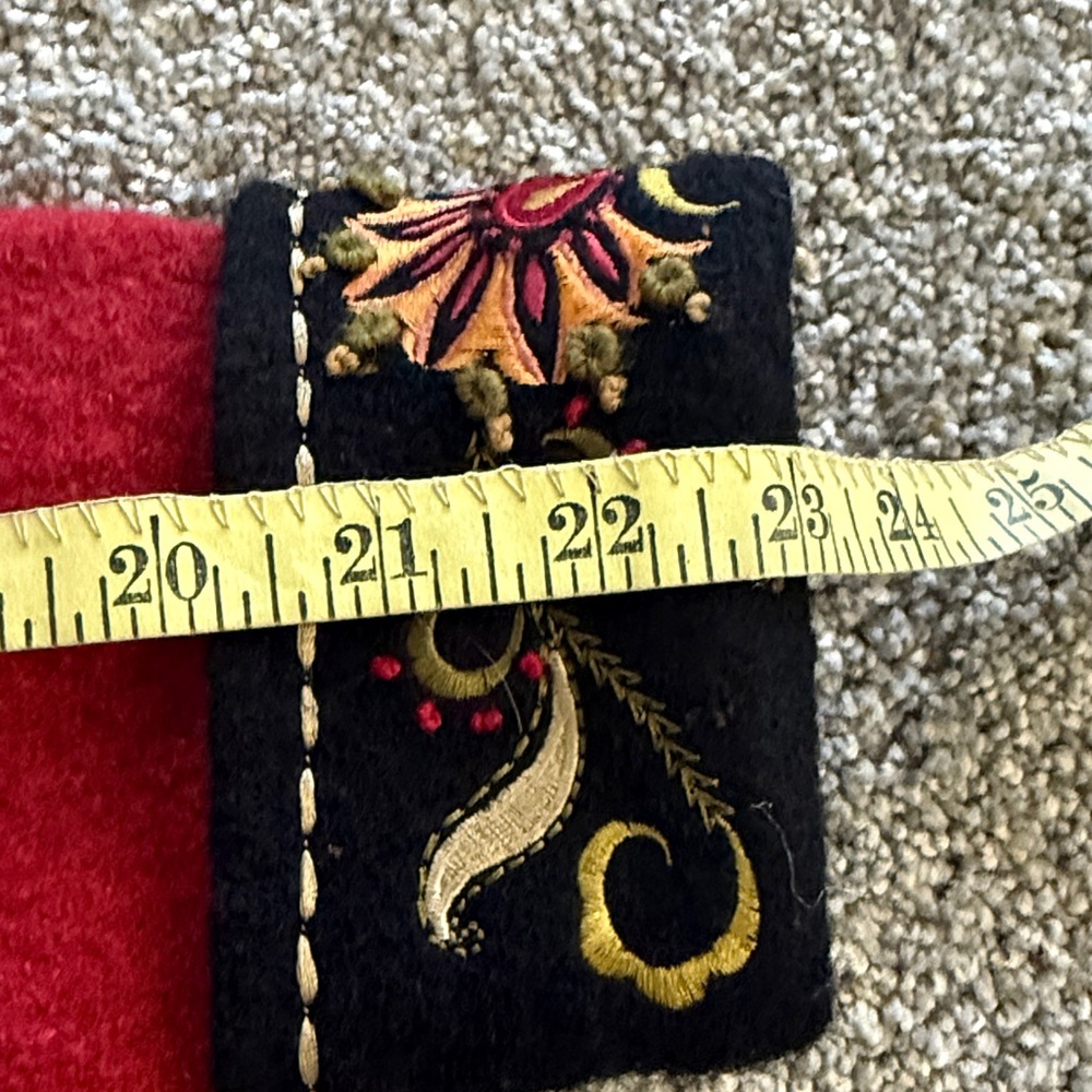 Carson Boiled Wool Deep Red Jacket With Black Det… - image 5